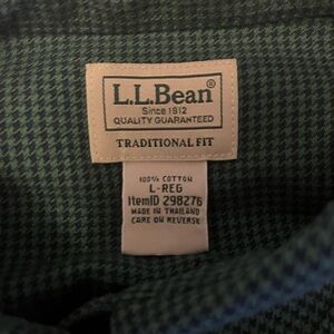 L.L.Bean Wicked Flannel Shirt Houndstooth - Men’s Size Large